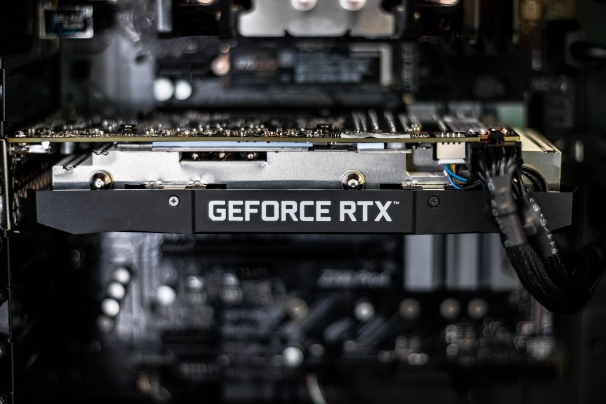 Placa de vídeo GeForce RTX em destaque